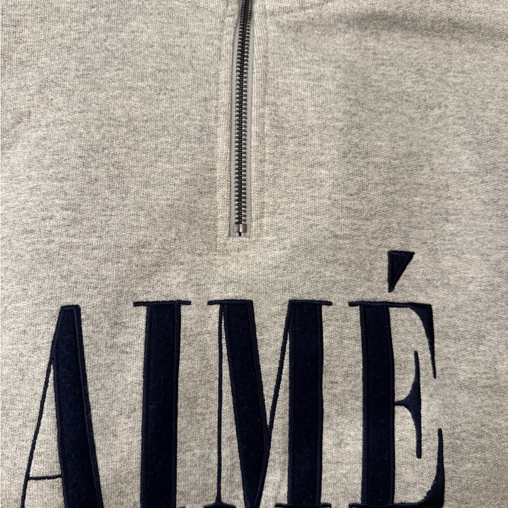 Aime Leon Dore Quarter Zip Gray Sweatshirt - Picture 8 of 8